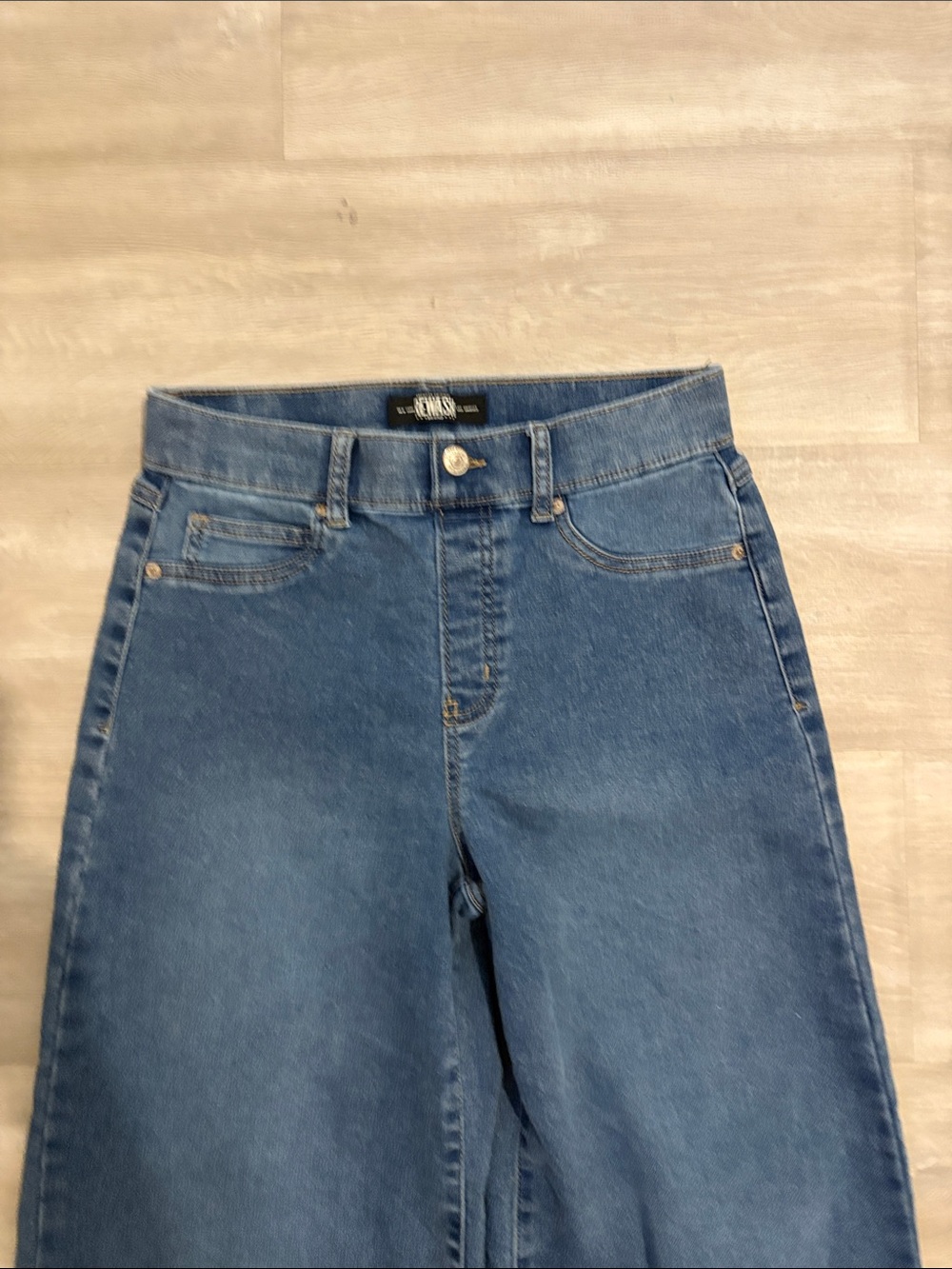 Rewash Women’s Wide Leg Jeans in Blue Denim